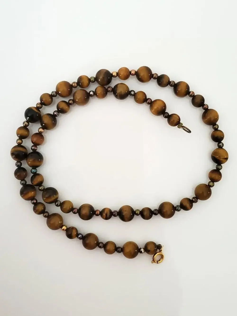 Vintage Tiger Eye Beaded Necklace